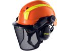 UVEX pheos forestry Schutzhelm orange - mit Metallvisier und Gehörschutz