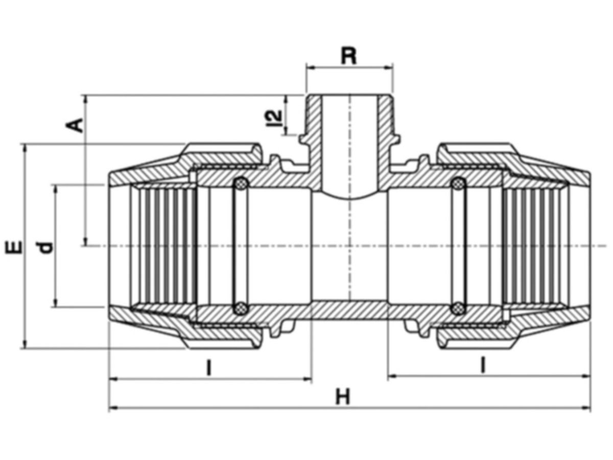 Plasson-Tee Nr.7840 25x3/4"